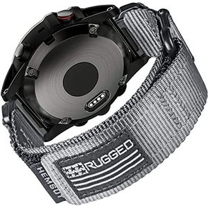 Horlogebandje, compatibel met Garmin-bandje, zeer robuust nylon sportbandje met geweven gesp, voor Fenix /Forerunner/Vivoactive/Approach/MARQ/quatix/D2-series, robuust reservebandje, voor heren