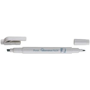 Pentel illumina Flex SLW11P markeerstift met 2 punten, pastelkleuren, grijs, 10 stuks