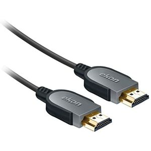 Ekon Câble HDMI Ethernet 2.1 mâle mâle mâle 1,8 m résolutions 8K Ultra HD et 3D, connecteurs dorés, anti-plis, pour TV, projecteurs, ordinateurs portables, PC, MacBook, PlayStation, Nintendo Switch