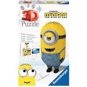 Ravensburger - 3D-puzzel 54 p vorm - Minions 2-54 genummerde onderdelen om in elkaar te zetten zonder lijm - inclusief standaard en accessoires - hoogte: 13 cm - 1199