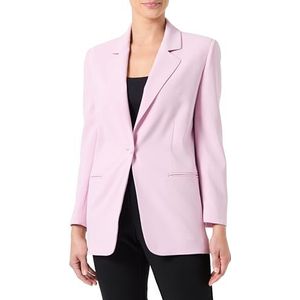 Pinko Exagérée Veste Crêpe Stretch avec Bouton Recouvert Blazer Femme, N98_Fumée orchidée, 40