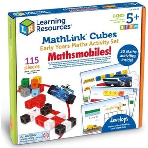 Learning Resources Elementaire wiskunde-activiteitenset met Mathlink Cubes: wiskunde, vanaf 5 jaar.