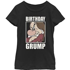 Disney Snow White Grumpy Birthday Grump Girls T-shirt, zwart, zwart.
