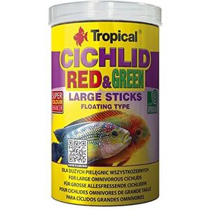 TROPICAL Cichlid Red & Green Large Sticks voer voor aquaria, 1000 ml