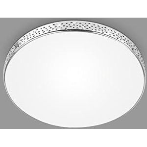 Briloner - Led-plafondlamp voor badkamer met glittereffect, led-badkamerlamp IP44, neutraal wit licht, chroom, 285 x 65 mm (DxH)