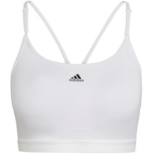 adidas HC5421 AEROREACT LS P Sportbeha dames wit LAC, Wit.