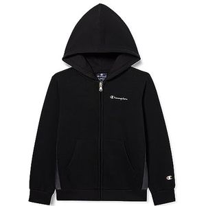 Champion Legacy American Tape B Ultralight Powerblend Fleece Full Zip Sweatshirt met capuchon voor kinderen, uniseks, zwart.