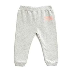 Koton Bedrukte Jogger Sweatpants Elastische Waistband Trainingsbroek Meisjes en Meisjes, Lichtgrijs (Krm)