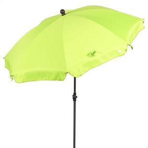 AKTIVE Grand parasol de plage, 200 cm, couleur verte, mât en acier, inclinable et réglable en hauteur, tissu polyester, protection UV30, grands parasols + étui de transport avec poignée (62333), vert