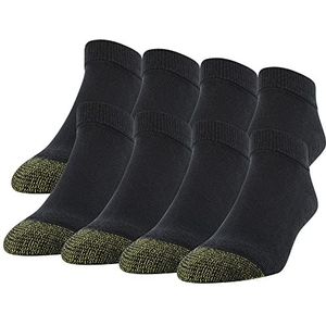 Gold Toe Men's Cotton Sport Liner 6-Pack Dress Socks, Black, 10-13