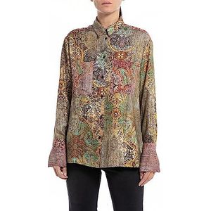 Replay Blouse Femme, 010 Multicolore., S