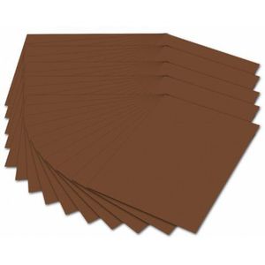 Folia 614/50 85 Fotokarton, DIN A4, 300 g/m², 50 vellen chocoladebruin, voor het knutselen en creatief vormgeven van kaarten, vensterafbeeldingen en voor scrapbooking