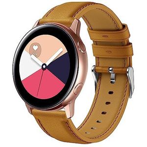 Armband voor Galaxy Watch Active 40 mm/Active2 40 mm 44 mm, 20 mm, armband van leer voor Samsung Galaxy Watch 4 40 mm 44 mm, Galaxy Watch 5 40 mm 44 mm, Galaxy Watch 4 Classic 46 mm 42 mm, Galaxy