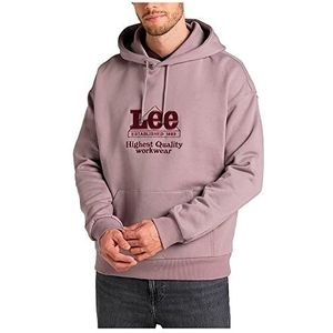 Lee Workwear Hoodie voor heren, Purple Storm, S, Purple Storm