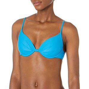 Body Glove Smoothies Greta Solid Molded Cup Push Up Armatures Bikini Top Maillot de bain Rouge Taille XS, Côtes, L
