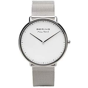 BERING Gemengd analoog kwarts Max René Collection horloge met armband van roestvrij staal en saffierglas, zilver/zilver, 38 mm