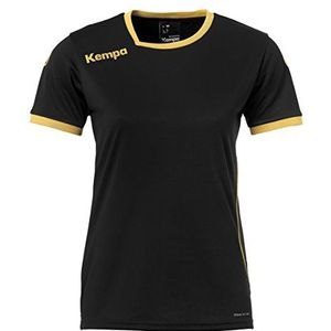 Kempa Curve damesshirt, Zwart/Goud