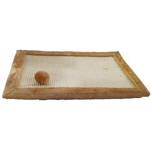 Dehner Scrabble krabmat voor katten, sisal, 55 x 35 cm, beige