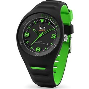 Ice-Watch - P. Leclercq Black Green - Zwart herenhorloge met siliconen band - 017599 (Medium), zwart., 017599