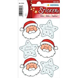 HERMA 15261 Kerststickers, papier, mat, zelfklevend, kerstversiering, kerstcadeau, doe-het-zelf-adventskalender, kleurrijk, 18 stuks