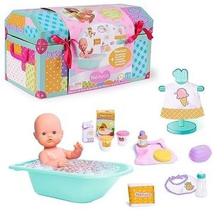 Nenuco - Koffer, compleet speelgoed met baby, bad voor badtijd en vele accessoires, commissdieten en verzorging van de pop, al 2 jaar, beroemd (NFN70000)