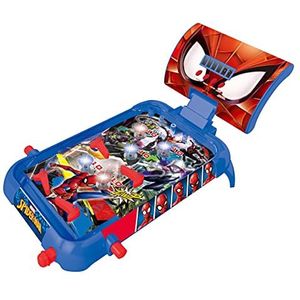 Lexibook - Spider-Man Elektronische tafelflippermachine, actie en denkspel voor kinderen en gezinnen, lcd-display, licht- en geluidseffecten, blauw/rood (JG610SP)