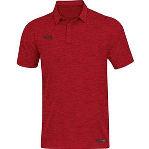 JAKO Premium Basics Poloshirt marineblauw gemêleerd, XXL 6329, Rood gemêleerd