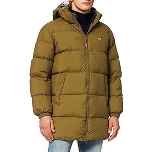 Tommy Jeans Tjm Essential Down Parka heren Parka, Uniform Olijf, XL