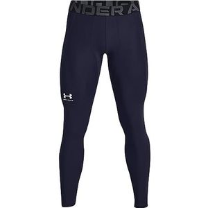 Under Armour HeatGear Leggings, Midnight Navy (410)/White, Medium