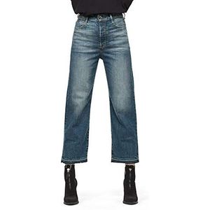 G-STAR RAW Tedie Ultra High Waist Geribbelde EnkelC Straight Jeans, blauw (Faded Atlas)