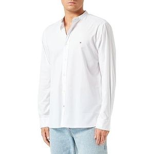 Tommy Hilfiger Natuurlijk Soft Flex Mao Rf Overhemd Casual Overhemden Heren, Wit