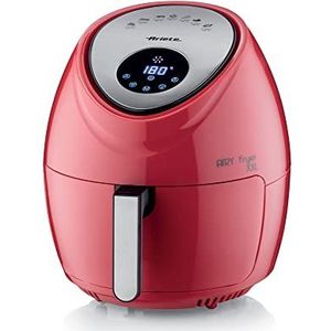 Ariete 4618 Airy Fryer XXL luchtfriteuse, 2,5 kg friet, 7 liter, olievrij en vetvrij, 1800 watt, rood