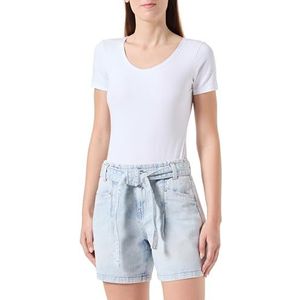 VERO MODA Vmfie Hr Long Belt Shorts Mix Shorts voor Dames (1 stuk), Lichtblauwe denim / detail: gu3212