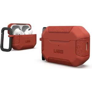 URBAN ARMOR GEAR Scout Case voor Apple AirPods Pro 2022 [compatibel met draadloos opladen/zichtbare led-status, gestructureerd TPU, afneembare karabijnhaak] Rus