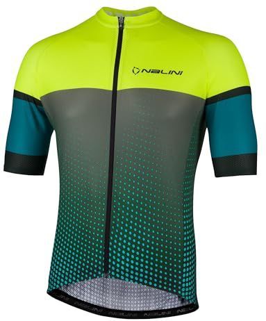 NALINI New Cross T-shirt voor heren, Groen Paros/Fluo Geel