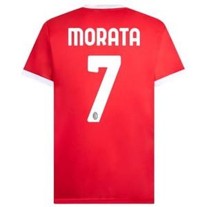 AC Milan Voetbalshirt, Home Replica Stadion, seizoen 2024/25, officieel, Morata 7, uniseks, volwassenen (pak van 1)