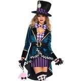 Leg Avenue Delightful Hatter Kostuums voor dames, Meerkleurig