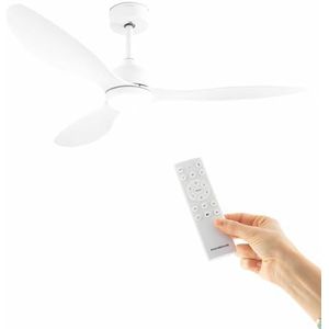 InnovaGoods® Ventilateur de plafond avec télécommande, 36 W de puissance, 6 vitesses, ventilateur silencieux, 3 pales, 3 modes d'utilisation (hiver-été-brise marine), 3 modes d'éclairage 18 W.