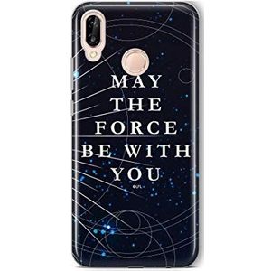 Origineel en officieel gelicentieerd Star Wars-hoesje met Star Wars-logo voor de Huawei P20 Lite perfect aan de vorm van je smartphone, siliconen hoes