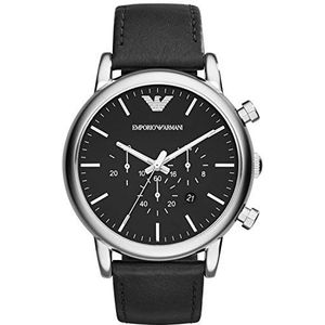 Emporio Armani Watch AR1828, zwart, één maat, riem, zwart., riem