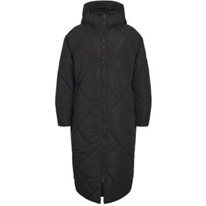 JACK & JONES Jxsienna Otw Sn Gewatteerde jas met capuchon voor dames, zwart.