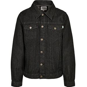 Urban Classics Herenjas van biologisch katoen, basic denim jack voor heren, in 2 kleuren, maten XS tot 5XL, Zwart gewassen worden