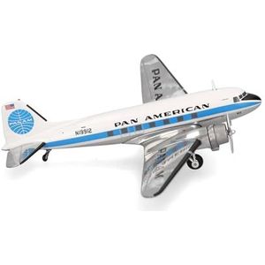 Herpa Pan American World Airways Douglas DC-3 vliegtuig, miniatuur schaal 1:200, verzamelstuk, met standaard, metaal