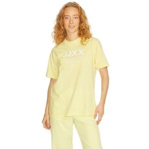 JACK & JONES jjxx Jxbea Ss Relaxed Vint Tee Noos T-shirt voor dames, Elfin geel Details: wit glanzend Cali 1