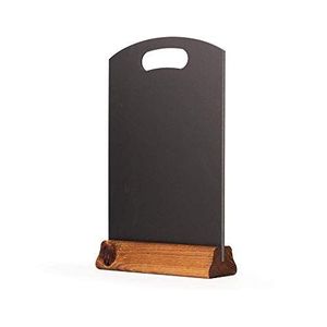 Chalkboards UK Draagbaar schoolbord met sokkel, hout, zwart, 31 x 21 x 4 cm