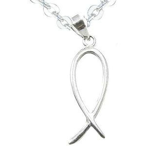 Sicuore 925 sterling zilveren hanger met 45 cm lange ketting en geschenkdoos, Sterling Zilver