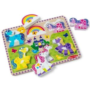 Melissa & Doug Zeedieren oceaan thema houten puzzel - 7 stuks, meerkleurig, 51018