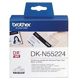 Brother DK-N55224 | papierrol, origineel, zonder lijm, zwart op wit, 54 mm x 30,5 m, wit