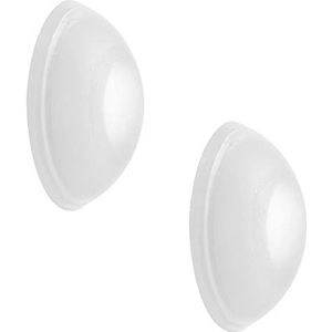 Wagner 15233112 Set van 2 wandstoppers SATINIERT Ø 30 x 10 mm, hoogwaardig kunststof, om te schroeven of te lijmen, eenvoudig en elegant design