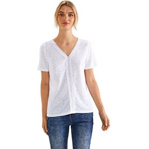 Street One A320004 T-shirt met korte mouwen voor dames, Wit